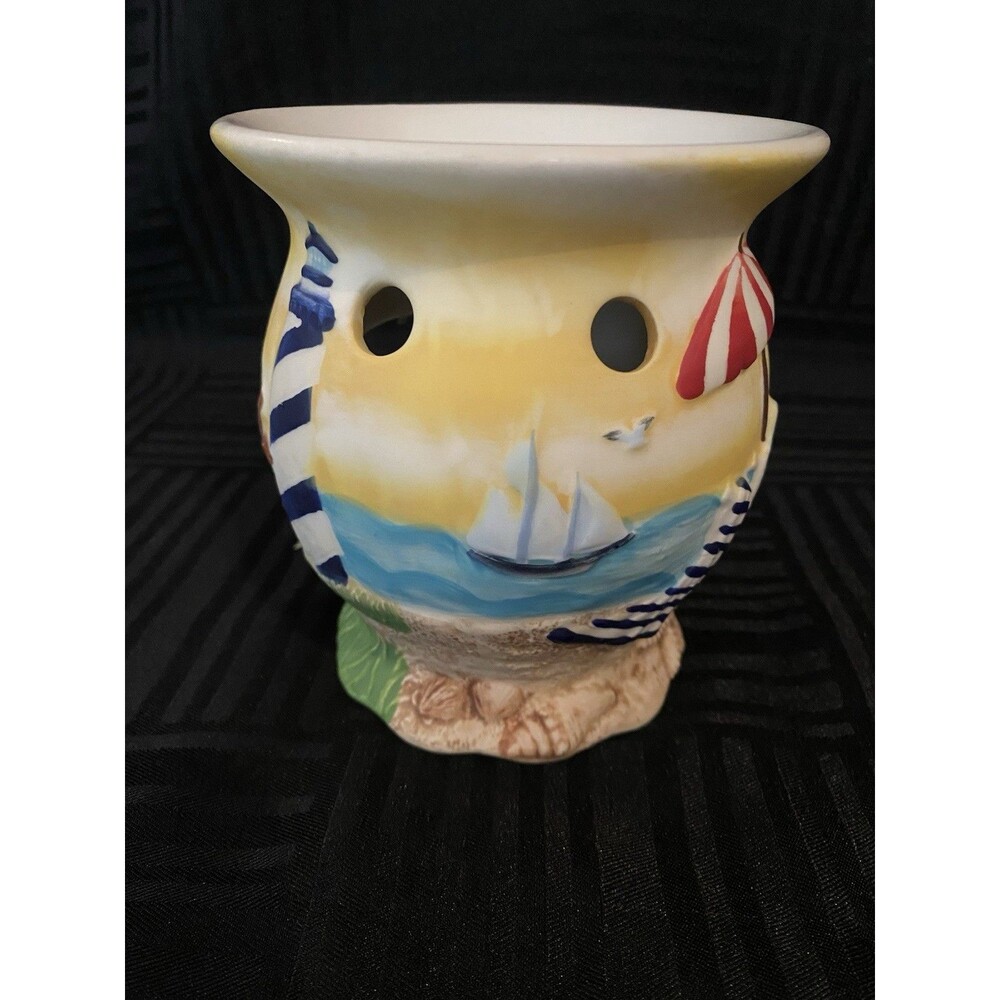 Yankee Candle Nautical tart warmer wax melts beach house decor ocean light house